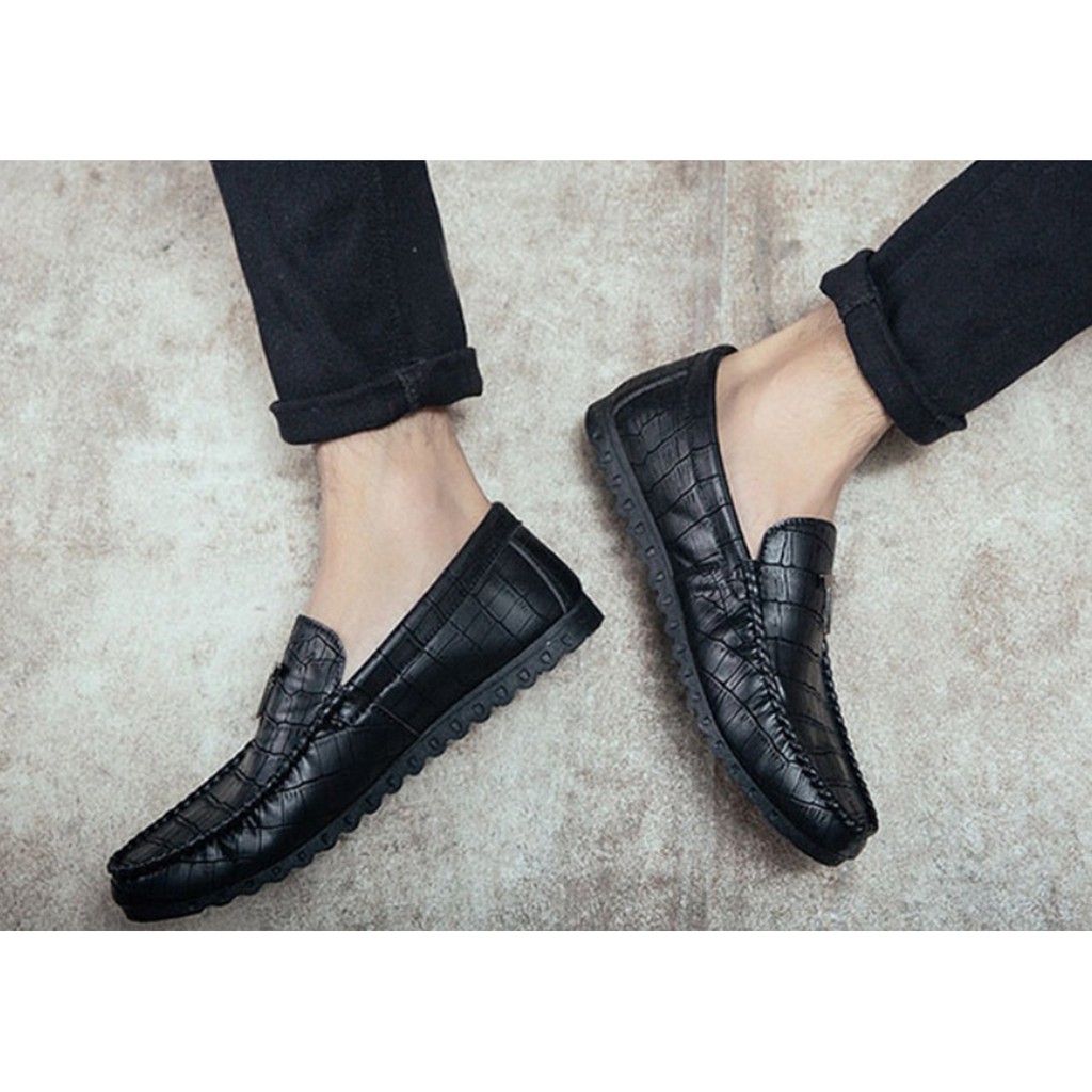 [NHẸ MỀM ÊM_TRỢ SHIP] Giày mọi nam vân da cá sấu SM067, giày lười nam êm chân, chống trượt, đàn hồi tốt | BigBuy360 - bigbuy360.vn