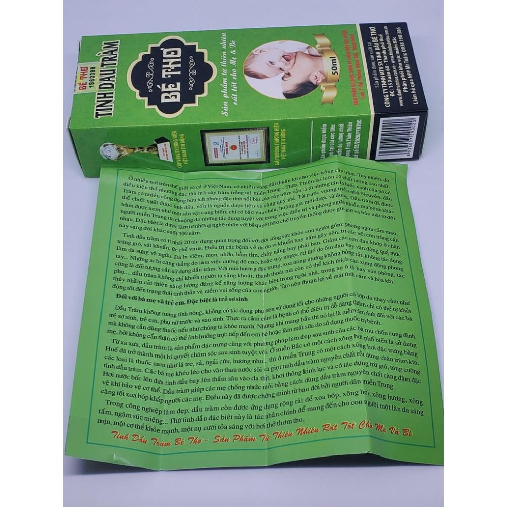 TINH DẦU CHÀM BÉ THƠ - 50ML - phòng cảm cúm, xông mũi họng, giảm ho, tăng đề kháng