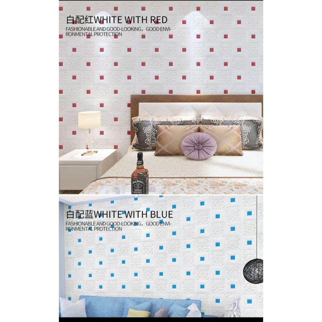 ( dày 5mm)xốp dán tường giả da nhũ kim tuyến cao cấp khổ lớn 70*70 cm | BigBuy360 - bigbuy360.vn