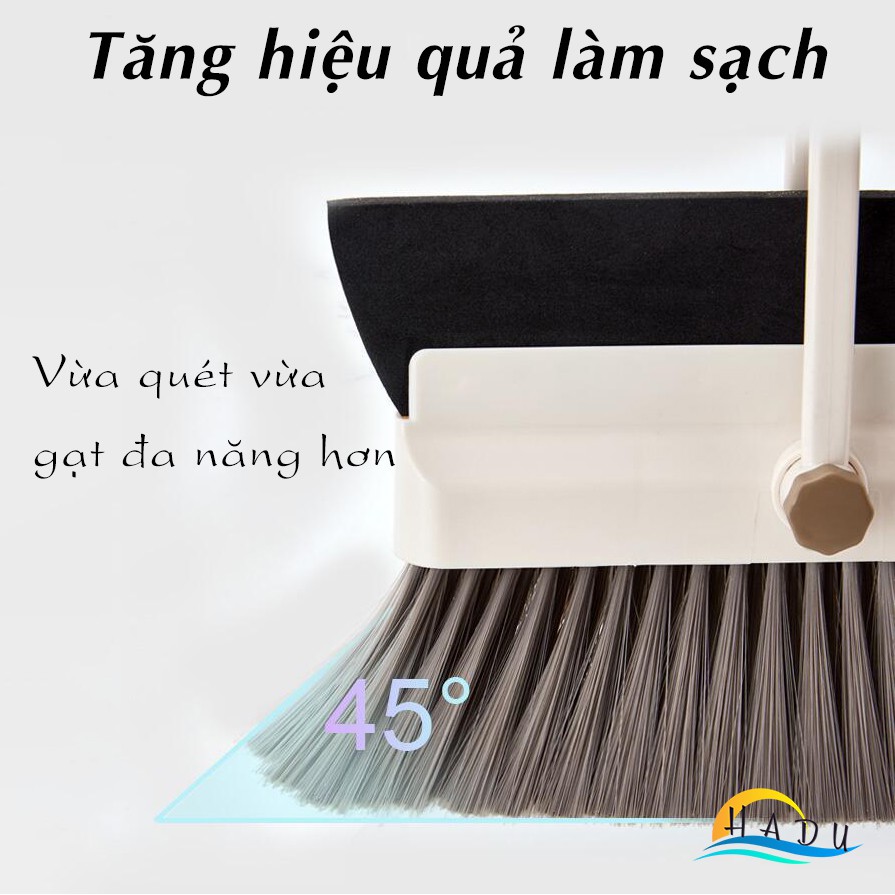 [FLASH SALE 3 NGÀY] Bộ chổi xẻng hót rác HADU thông minh kiêm gạt nước nhỏ gọn loại bỏ lông tóc chỉ 5s - Hạ Dương Shop