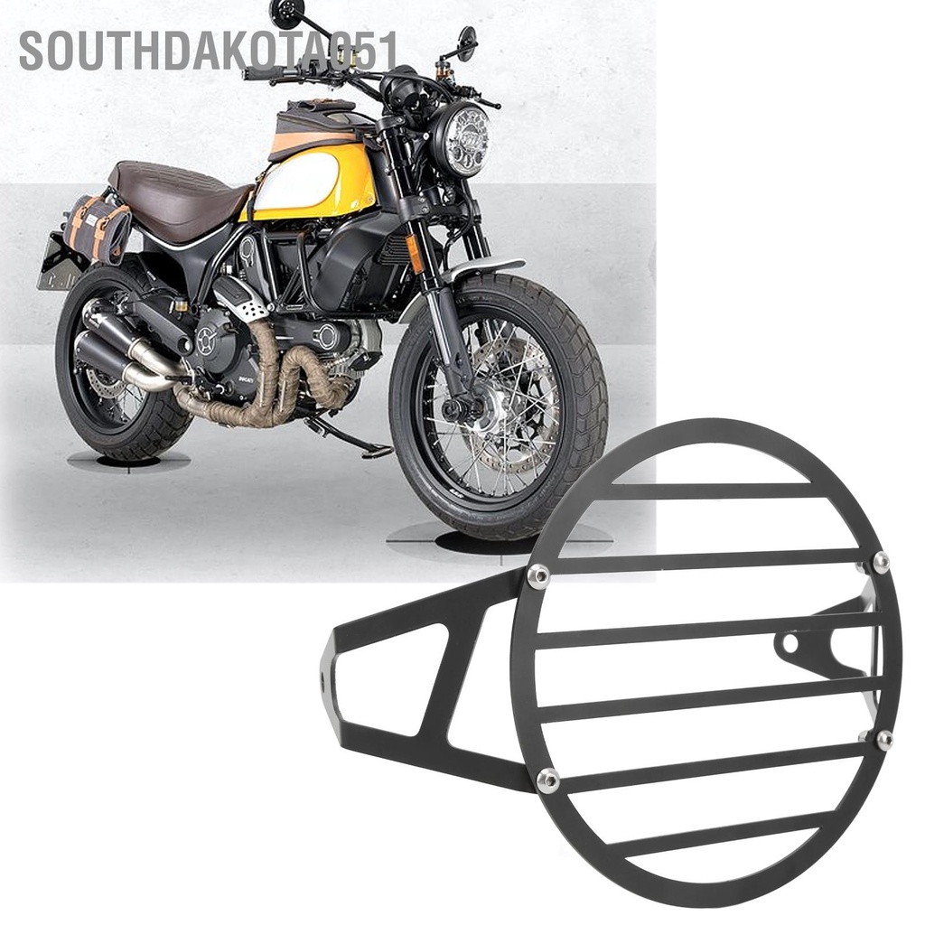 Southdakota051 Đèn pha xe máy màu đen Lưới tản nhiệt đầu đèn bằng sắt Thay thế cho Scrambler 1200XC XE 2019‑2021