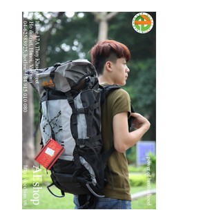 ba lô leo núi khung thép chống nước mưa Jack Wolfskin 70 litre