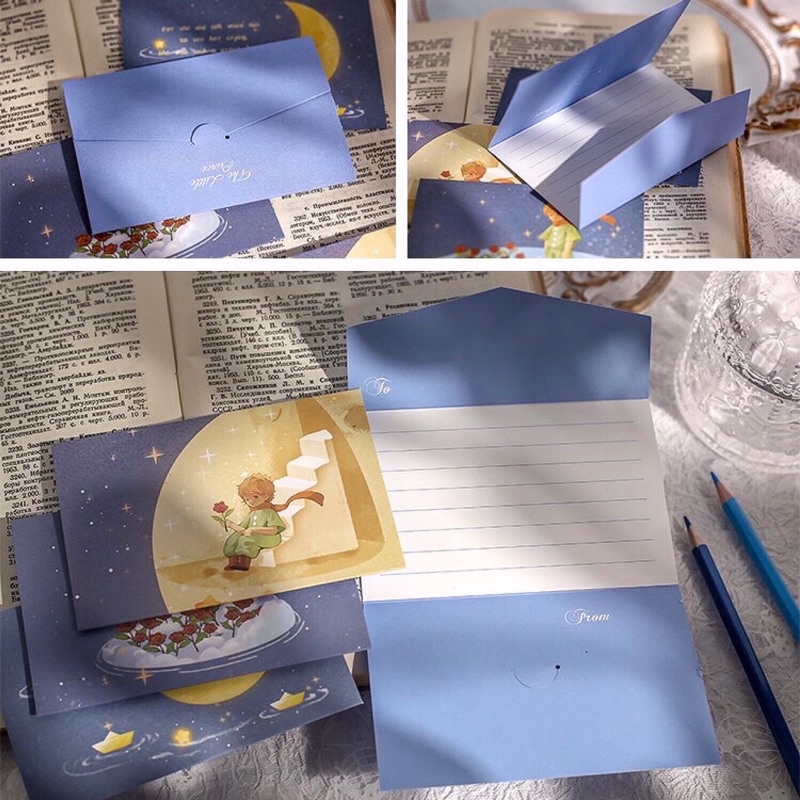 Thư viết tay kèm bao bì hoạ tiết Hoàng Tử Bé