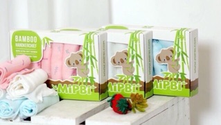 Set 6 khăn sữa MIPBI 100% sợi tre
