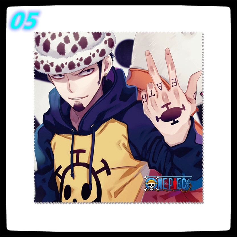 ★ Dụng Cụ Vệ Sinh Mắt Kính Họa Tiết Hoạt Hình One Piece ★ 1 Khăn Lau Kính, Màn Hình Điện Thoại