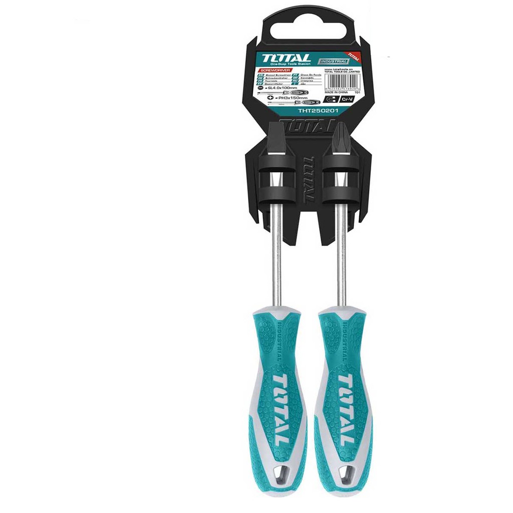 Total Bộ 2 tua vít dẹp và bake Dài 230mm Thép CR-V THT250201