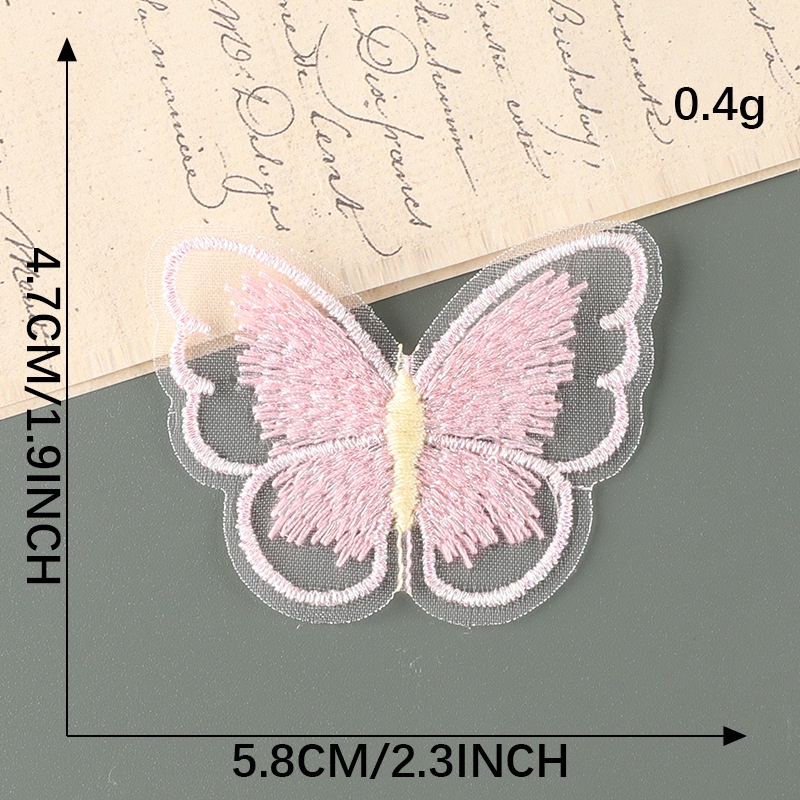 Nhãn Dán Trang Trí Quần Áo / Túi Xách / Mũ / Đồ Dùng Thêu Hình Cánh Bướm Bằng Ren Độc Đáo DIY