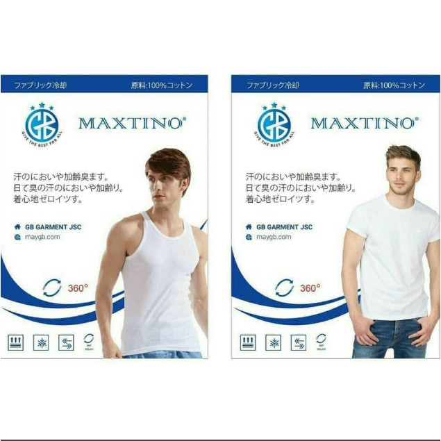 Áo ba lỗ nam cotton Maxtino xuất nhật