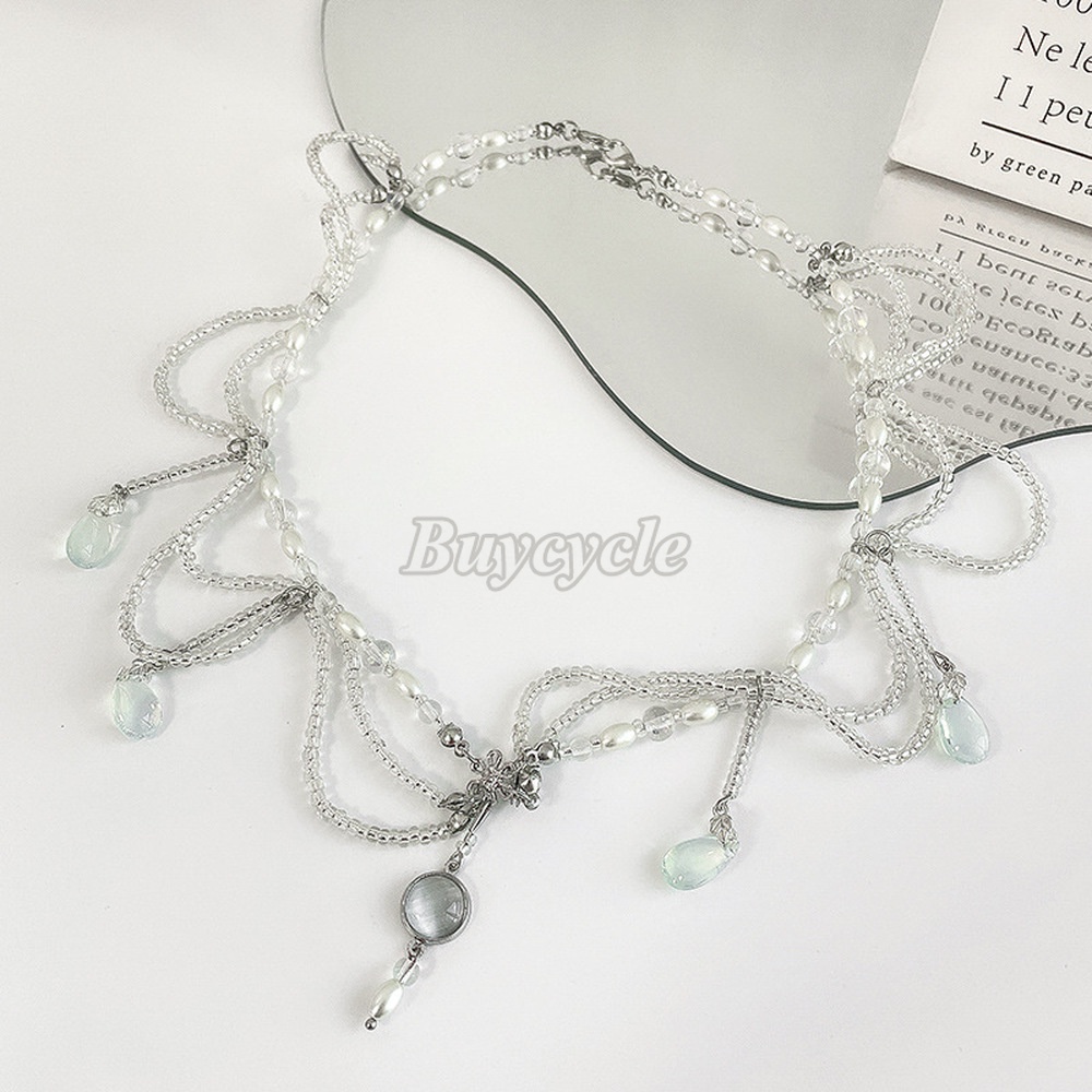 Vòng cổ đính ngọc trai giả thời trang xinh xắn sang trọng cho nữ