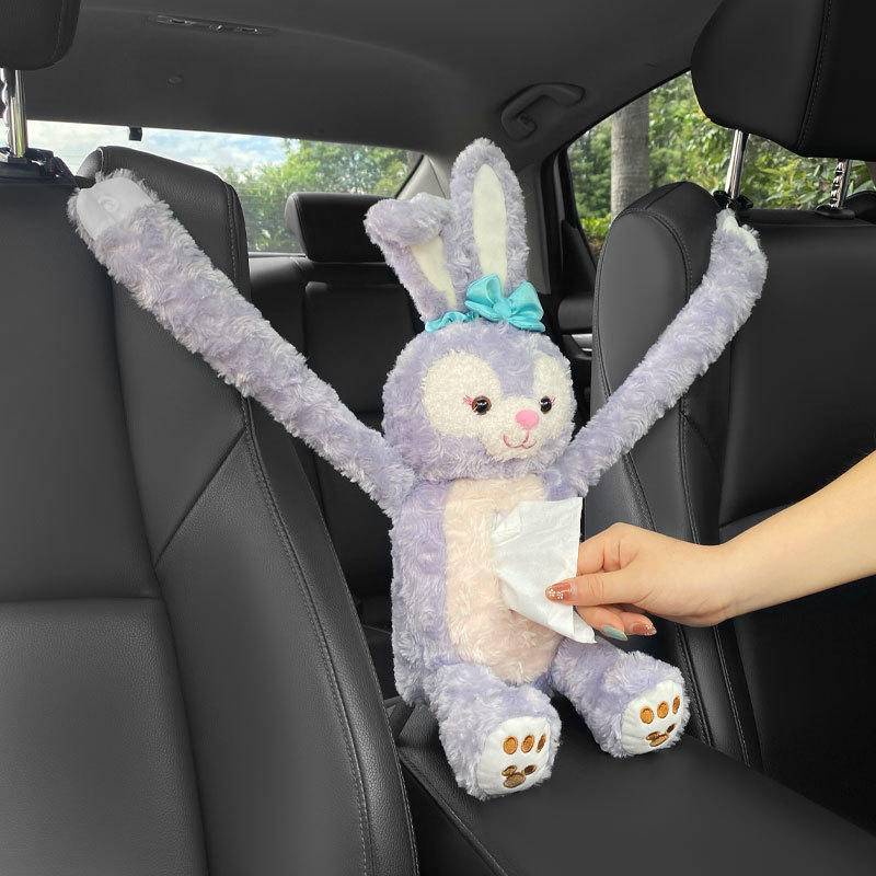 Hộp Đựng Khăn Giấy Hình Thỏ Stella Lou Dễ Thương Treo Xe Hơi