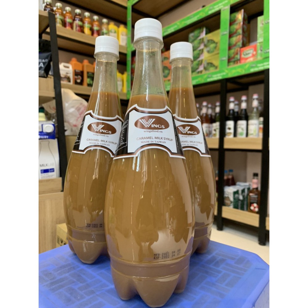 Siro WINGS Caramel Milk Chai 1,3kg - còn gọi là Siro hokaido