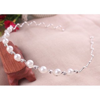 Bờm cài tóc đính hạt nhân tạo lượn sóng, xược tóc 3 màu