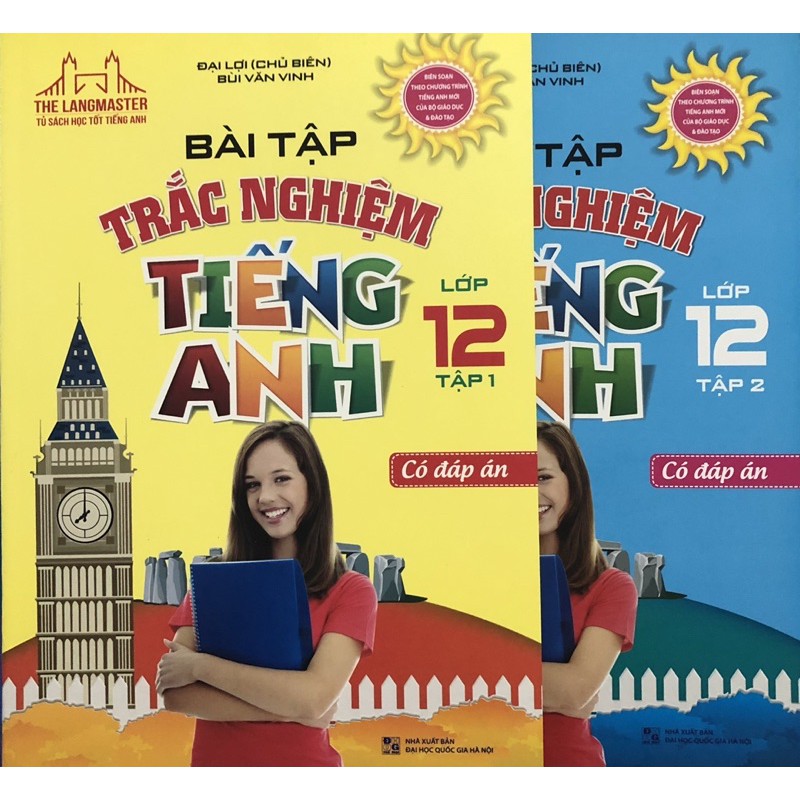 Sách - Bài tập trắc nghiệm tiếng anh lớp 12 (Combo 2 tập)