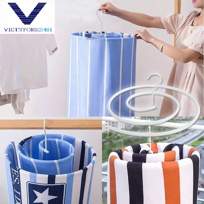 Móc tròn xoay hình xoắn ốc phơi chăn màn siêu tiện
