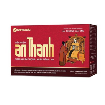 VIÊN NGẬM AN THANH - HỖ TRỢ GIẢM ĐAU RÁT HỌNG,HO,KHÀN TIẾNG