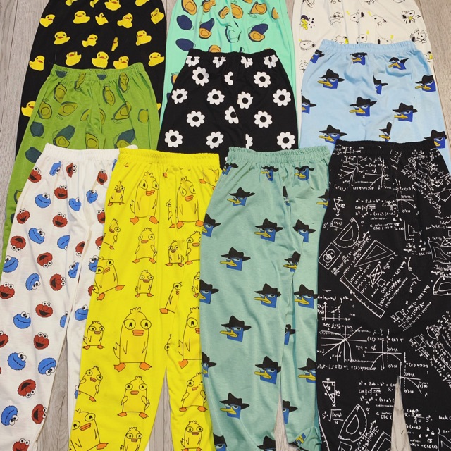 Quần hoạt hình dài đủ màu sắc TL12