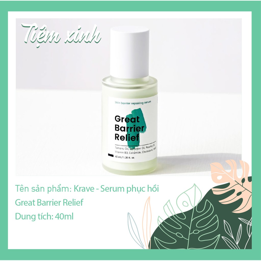 [KRAVE- BẢN MỚI] Serum phục hồi Great Barrier Relief
