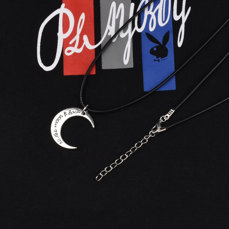 Vòng cổ Sợi Xích Mặt Hình Chữ Thập/ Mặt Trăng/ Chiếc Lá/ Hình Học Đơn Giản Phong Cách Hip hop Thời Trang Cho Nam Nữ