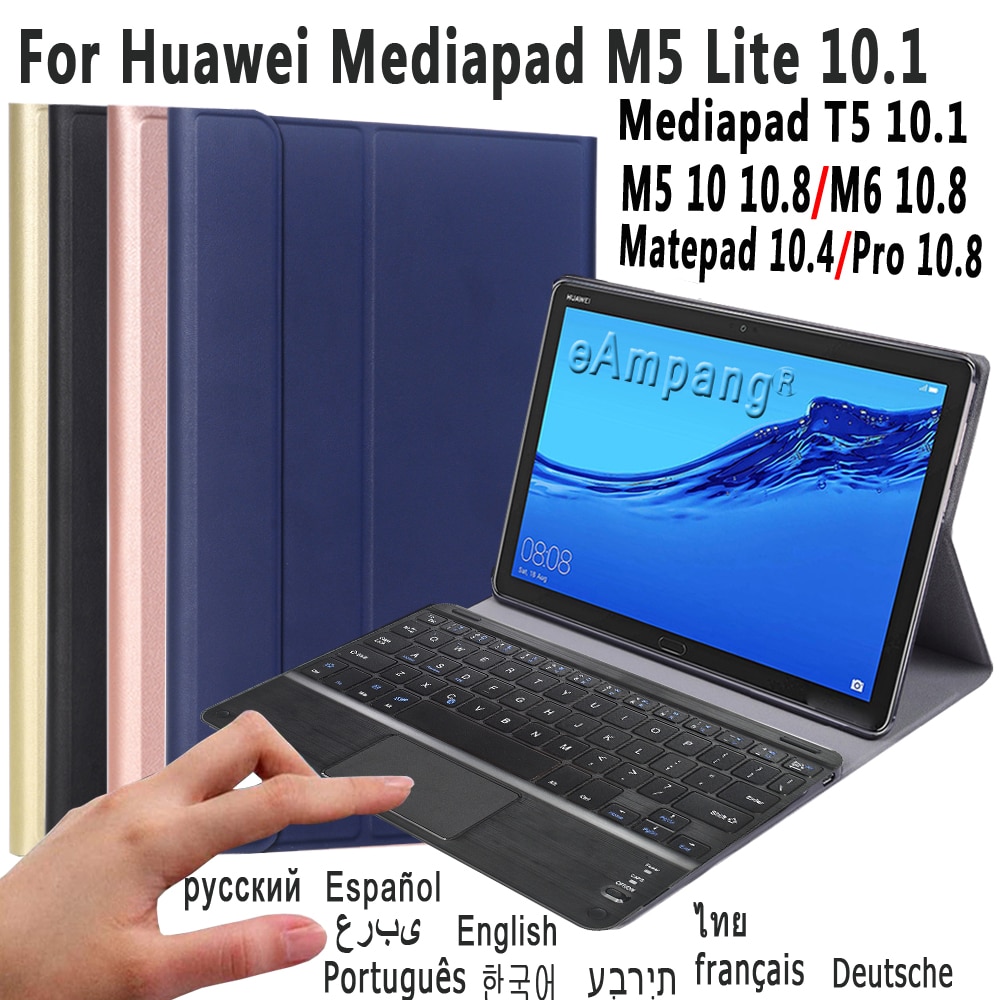 Case Touchpad Keyboard For Huawei Mediapad T5 10 M5 lite 10.1 M5 10 Pro M6 10.8 Matepad 10.4 Pro 10.8 T10 T10S 10.1 Cover Shell