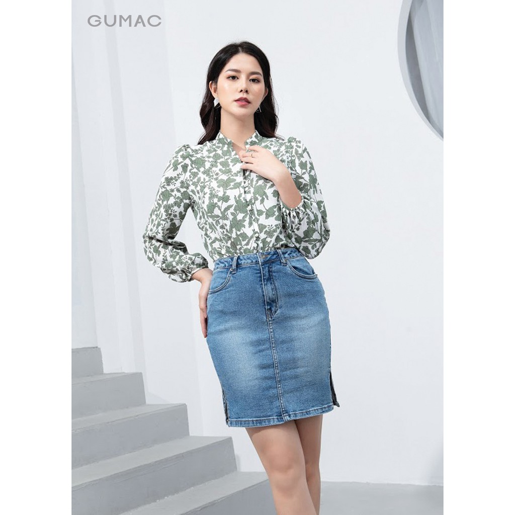 [Mã WABRGM11 giảm 10% đơn 250K] Áo nhún vai cổ tàu GUMAC AA10212 | BigBuy360 - bigbuy360.vn