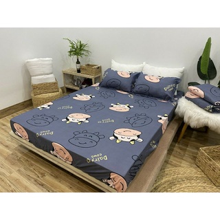 Trọn Bộ 5 món vỏ chăn, ga bọc nệm và vỏ gối kích thước 1m2x1m9 nhiều mẫu đẹp