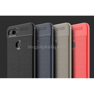 Ốp lưng Xiaomi Mi 8 Lite silicon giả da, chống sốc Auto Focus