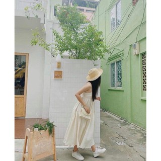 Đầm bbd 2s màu kem