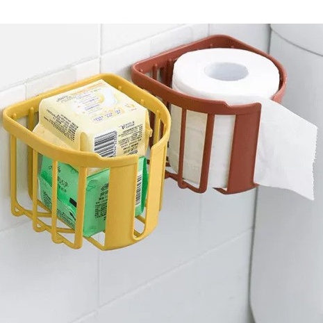 Giỏ đựng giấy vệ sinh dán tường Việt Nhật 3380 - Giỏ treo tường để khăn giấy, đồ dùng phòng tắm, Kệ đựng đồ nhà bếp GC02