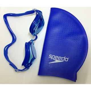 Mũ bơi speedo silicone xanh