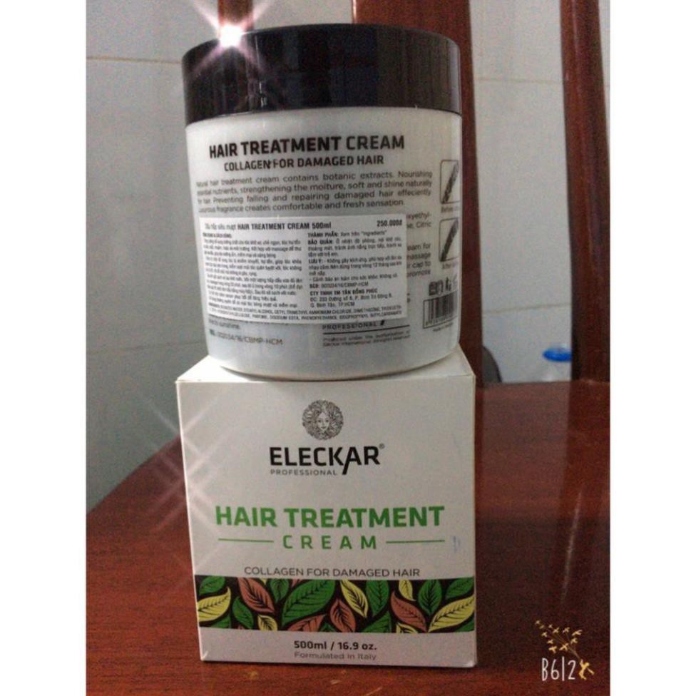 Hấp Phục Hồi Eleckar Pro X2 Keratin Collagen Phục Hồi Tóc Chuyên Sâu 500ml