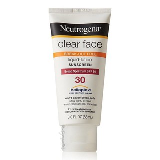 Kem chống nắng cho da mặt dầu mụn Neutrogena Clear Face Sunscreen SPF 30 for Acne-Prone Skin (88ml)