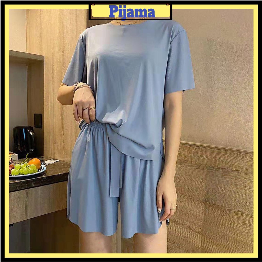Bộ ngủ nữ ❤️Mua 1 tặng 1❤️ Bộ mặc nhà mát mẻ chất lụa mát mịn mùa hè cao cấp đẹp Quảng Châu - bộ Pijama