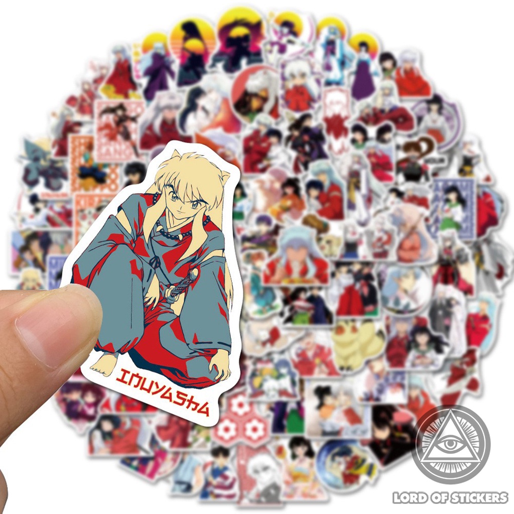Set 100 Nhãn Dán Inuyasha Anime Manga Sticker Hình Nhân Vật Truyện Tranh Inu Yasha Trang Trí Mũ Bảo Hiểm, Laptop, Sổ
