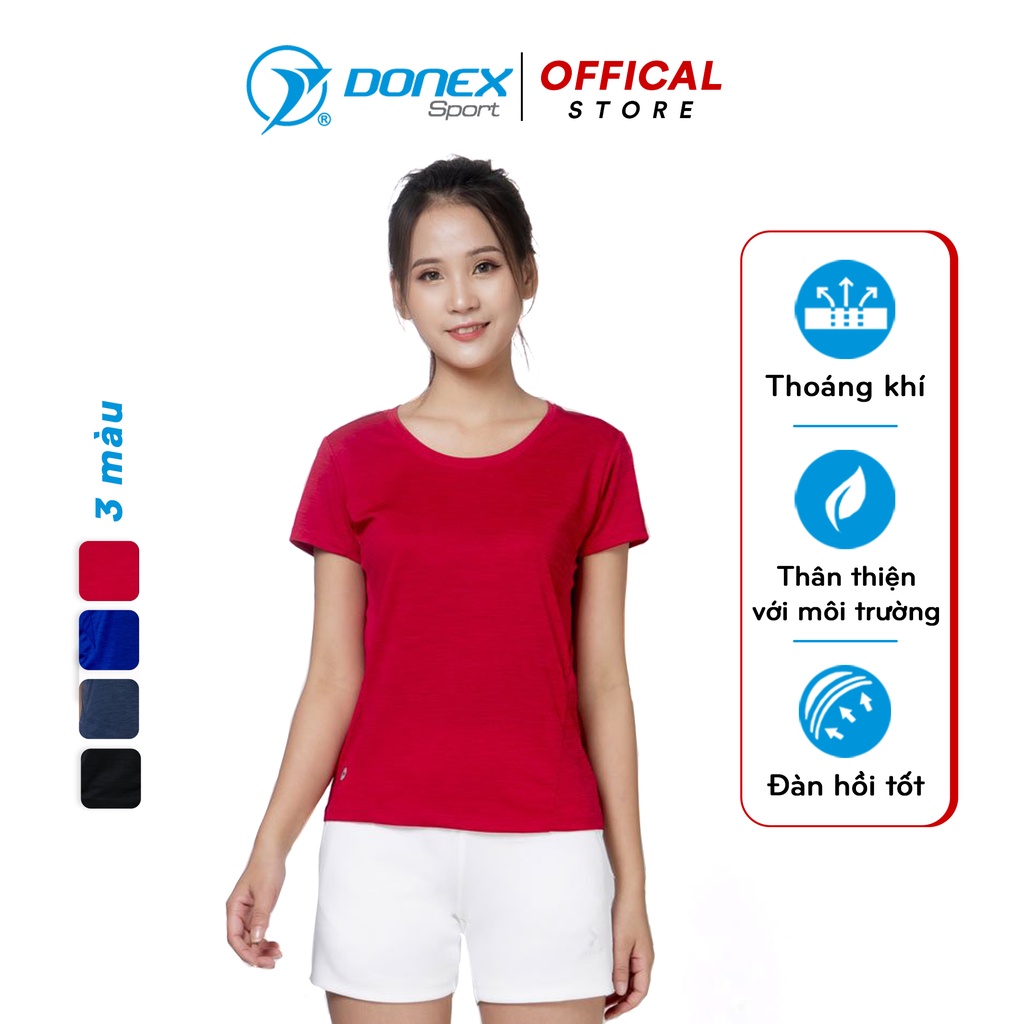 Áo Thể Thao Nữ DONEX PRO Chất Vải Thun Thể Thao Chuyên Dụng, Thiết Kế Tinh Tế, Ôm Vừa, Co Giãn, Năng Động Đủ Màu AC-3384