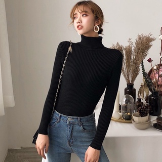 Áo len lụa cổ lọ dài tay KIỂU DÁNG TRƠN BASIC - SIÊU PHẨM CỰC XINH