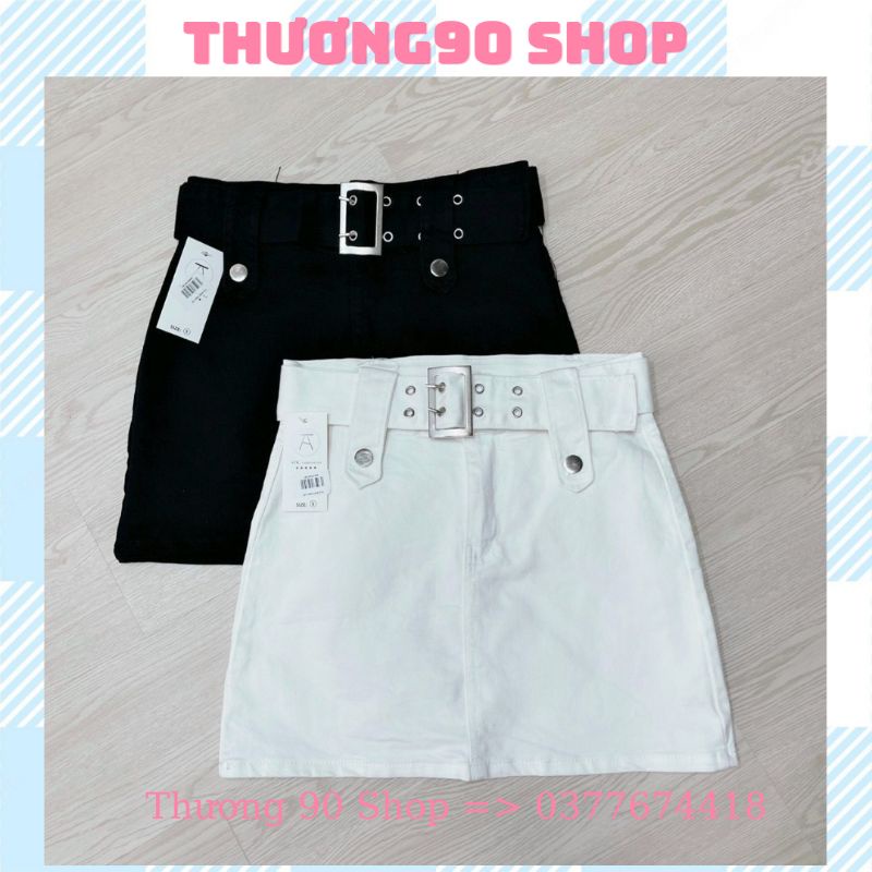 CHÂN VÁY CHỮ A ĐAI CAO KÈM THẮT LƯNG chất kaki dày dặn co giãn tốt lên dáng cực xinh, Size S M L Thương Thương  Shop.