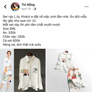 Set Lily hình size L - Quỳnh Quỳnh
