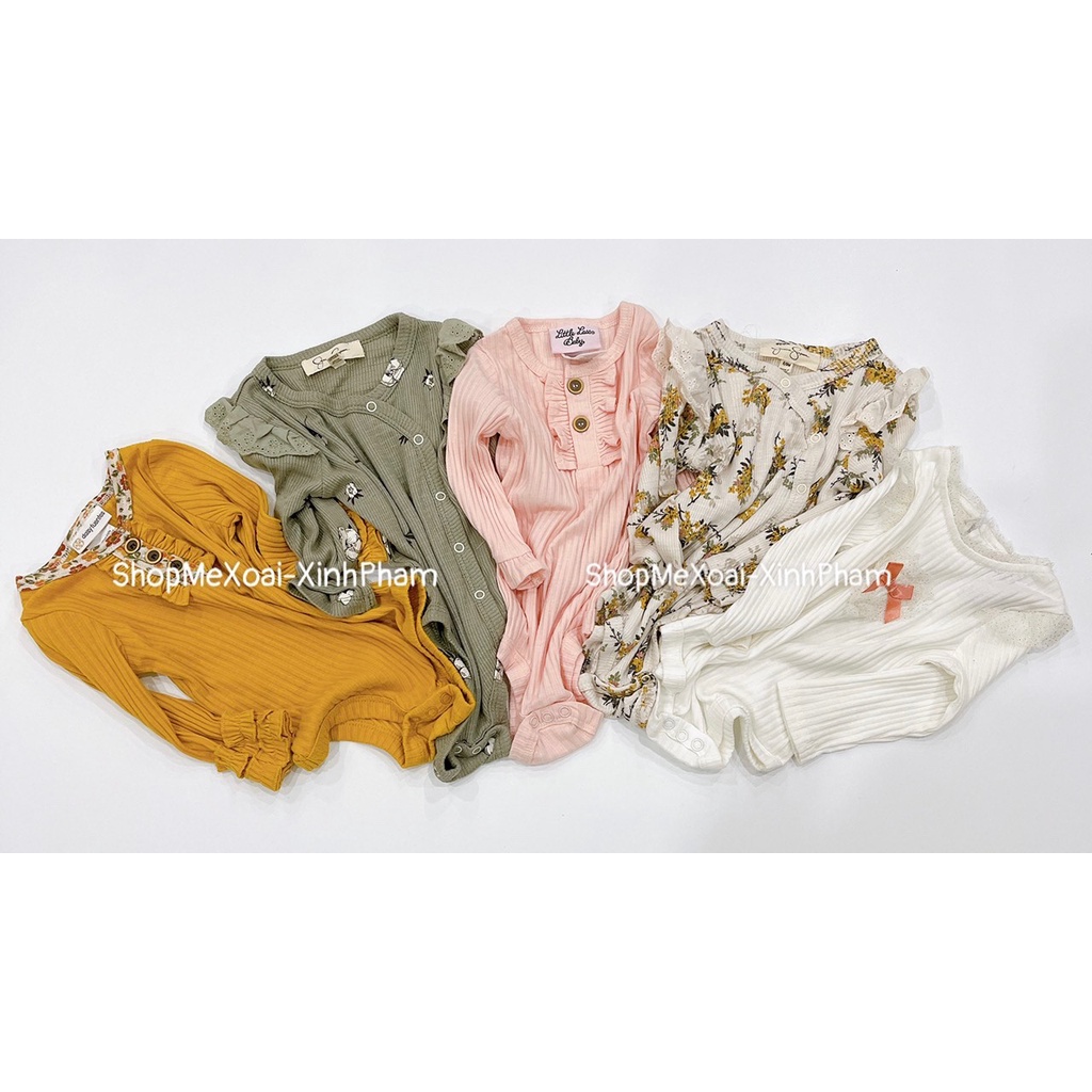 SIZE 3-6M(4-6kg) BODY CHIP CÁNH TIÊN, BÁNH BÈO DÀI TAY , MÀU SANG TÂY XUẤT DƯ CHO BÉ GÁI