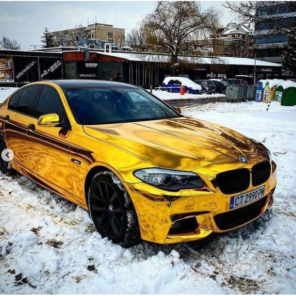 Decal vàng bóng gương ,vàng siêu bong, chrome vàng cảo cấp teckwrap CHM02-S Yellow Gold