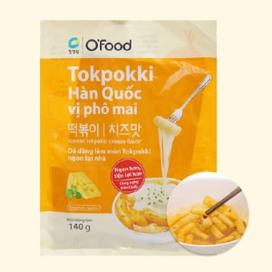 BÁNH GẠO HÀN QUỐC TOKPOKKI VỊ PHÔ MAI DẠNG BỊCH 140G