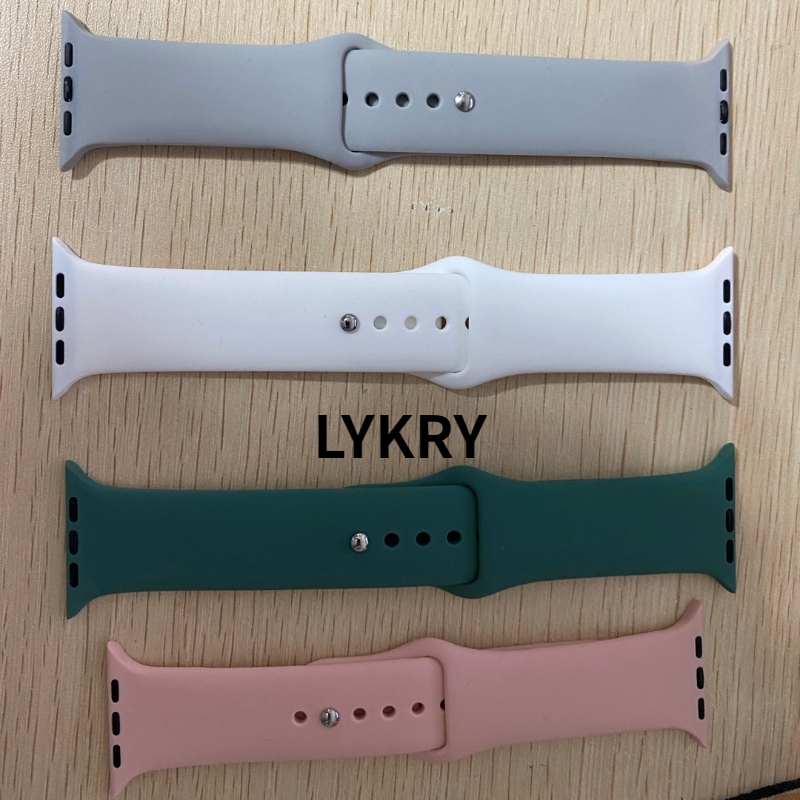Dây đồng hồ thay thế LYKRY silicone đơn màu dành cho IWATCH 5 IWO 8 IWO 12 PRO W68 T500 Q99 W55