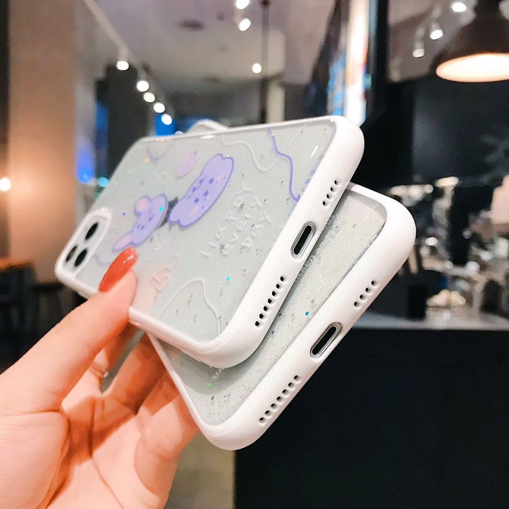 Ốp lưng iphone Rabbit Blink viền màu 5/5s/6/6plus/6s/6splus/7/7plus/8/8plus/x/xr/xs/11/12/pro/max/plus/promax | BigBuy360 - bigbuy360.vn
