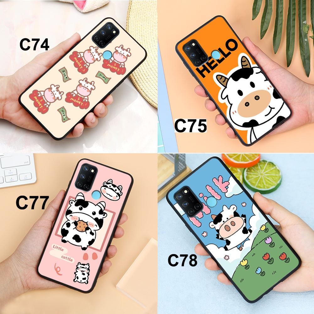 Ốp Lưng Realme C17-Realme 7i [ Dùng Chung ] In Hình Bò Sữa Cute, Nhiều Màu Sắc Mới P3: Rẻ Bền Đẹp