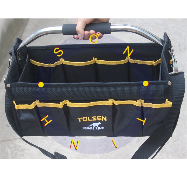 Túi đồ nghề Tolsen 80112 dài 420mm x rộng 160mm x cao 200mm
