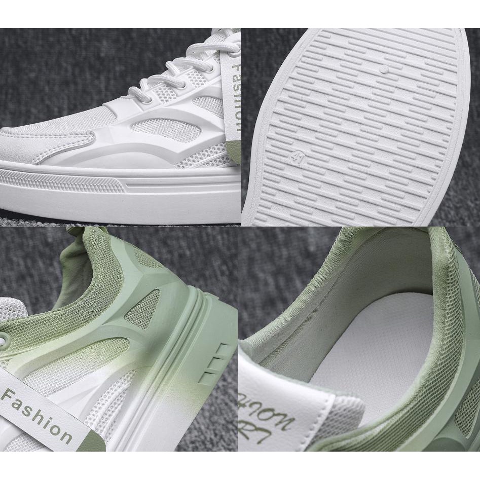 Giày sneaker nam vệt sơn đế độn 3cm vải lưới thoáng khí mẫu mới nhất 2022 - Next Fashion G30