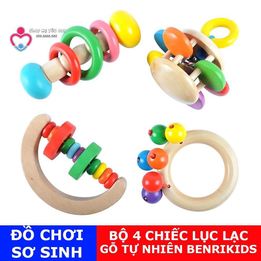 Đồ Chơi Xúc Xắc Lục Lạc Bằng Gỗ Cao Cấp Cho Trẻ Sơ Sinh