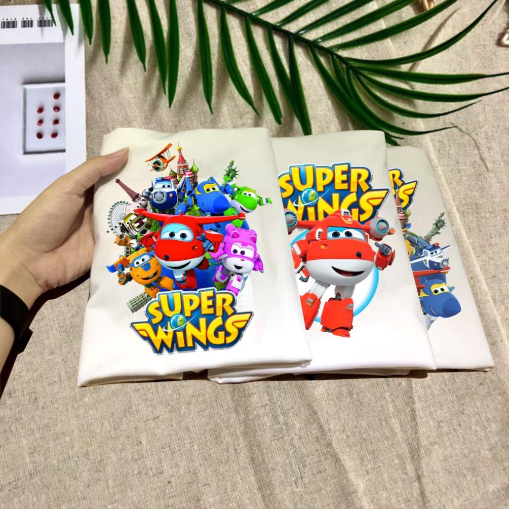 Áo Thun Hoạt Hình Đội Bay Siêu Đẳng Super Wings Cho Bé Trai Bé Gái Siêu Đẹp