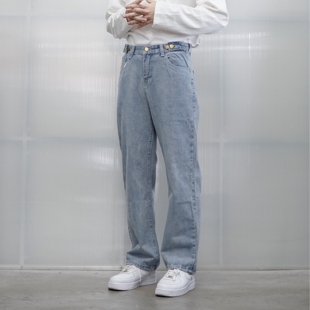 Quần KOREA Blue-Gray Loose Jeans