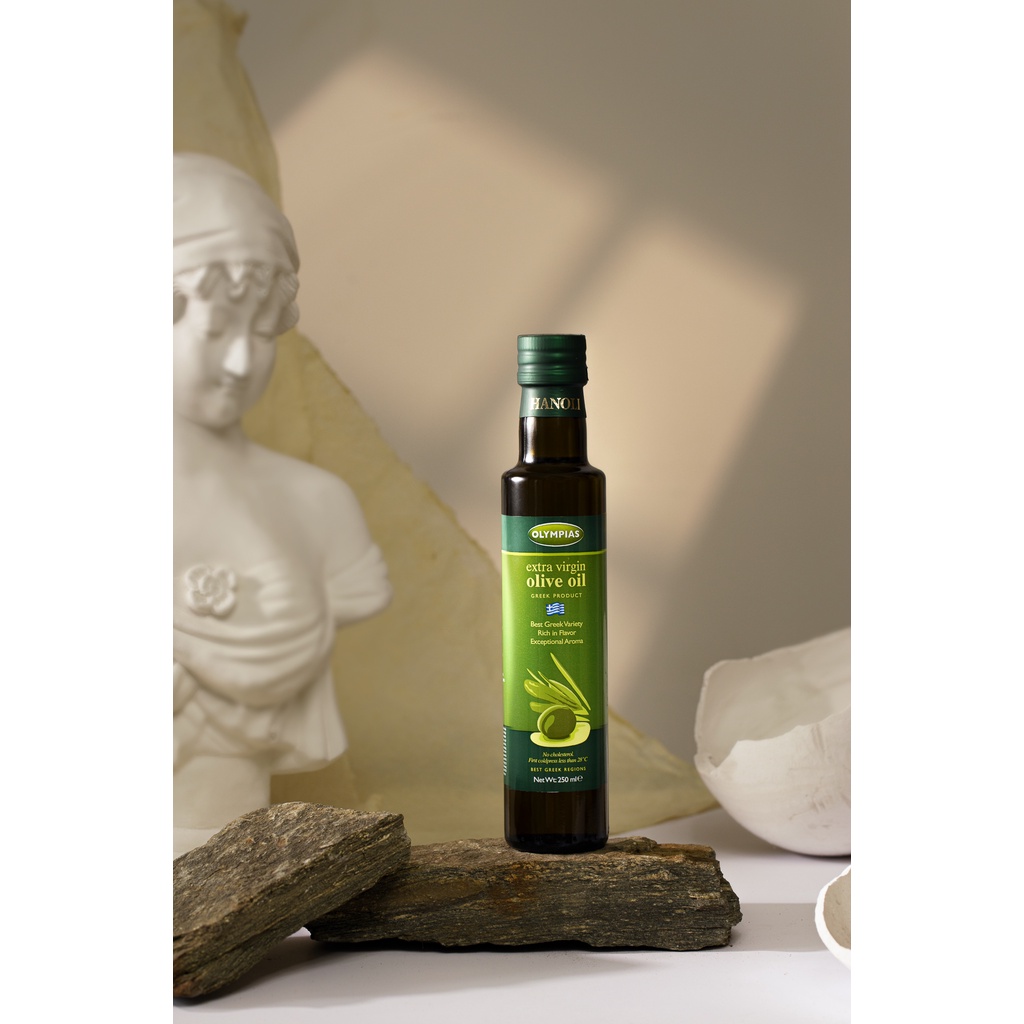 Combo thùng 12 chai Dầu oliu siêu nguyên chất OLYMPIAS chai 250ml