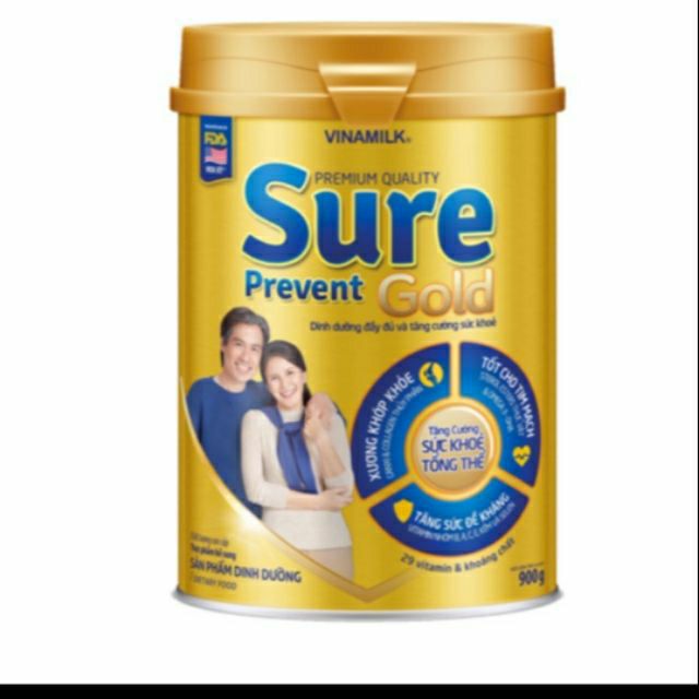 Sữa Bột Vinamilk Sure Prevent Gold Hộp 400g (Dinh dưỡng đầy đủ và tăng cường sức khỏe)